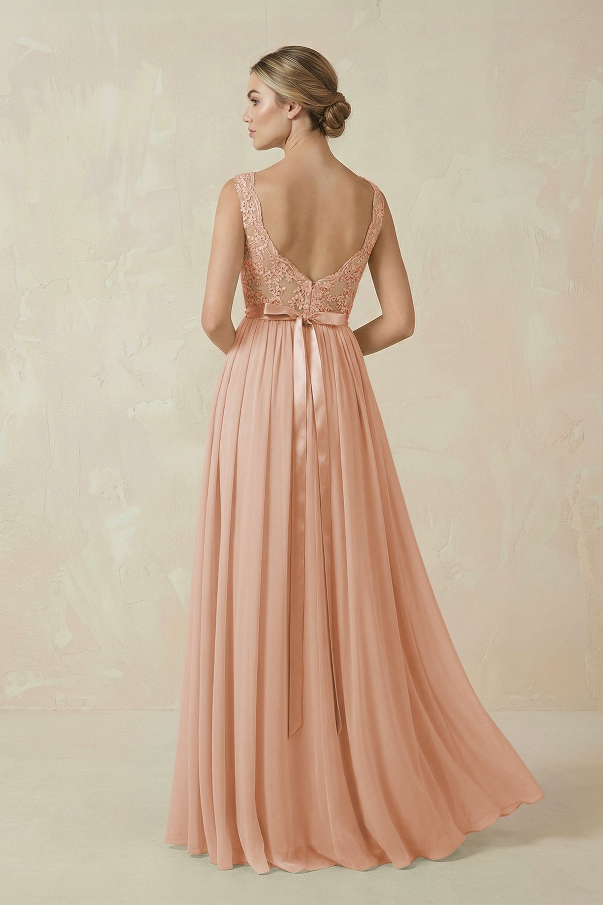 champagne and lace bridesmaid dresses Satin Bridesmaid Dress Prom Dress Champagne M Cameron Champagne by Grace Loves Lace main image 0