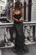 Lace-Up Mermaid Long Gold Prom Dress with Sequins – Prom Dress by KissProm | Available at KissProm