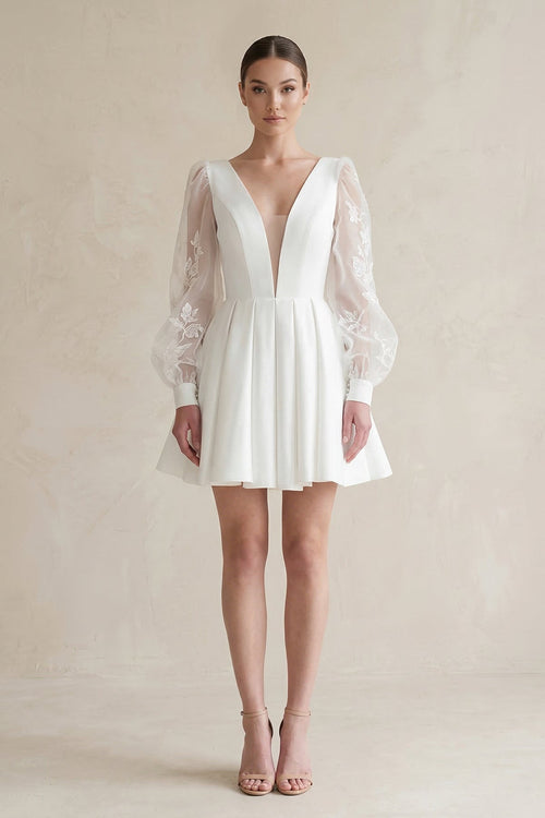 long sleeve a line sequin dress Sequin Long Sleeve A-line Mesh Gown by GLS Gloria GL3495 S / Sage Green main image 1