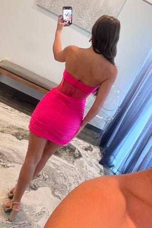 Lanel | Strapless Boned Bodycon Short Homecoming Dress