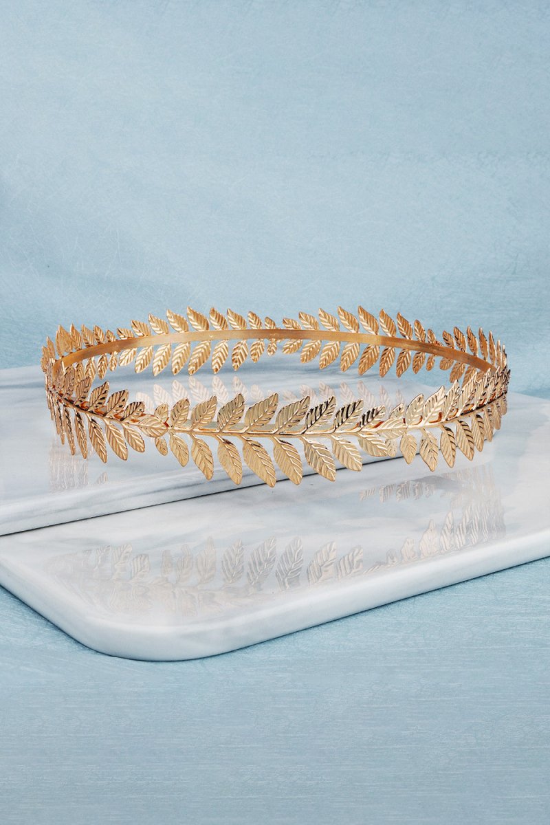 Laurel Wreath Gold Leaf Crown - KissProm