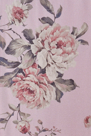 KissProm- Pink Sweetheart A Line Long Floral Prom Dress