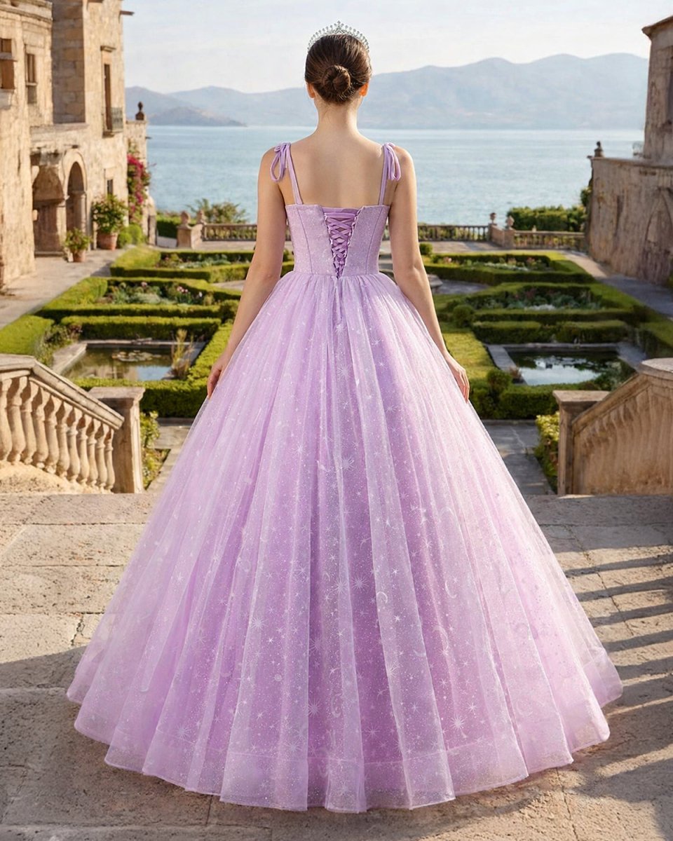 Tulle Lavender Quince Dresses Glitter Tulle Lavender Quince Dress PromGirl Lavender Medium Tulle Lavender Quince Dresses Glitter Tulle Lavender Quince Dress PromGirl Lavender Medium