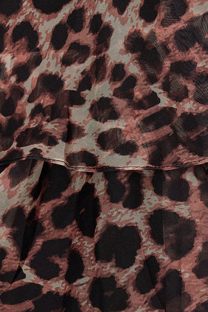 Leopard Sweetheart Leopard Print Chiffon A Line Homecoming Dress With Beading - KISSPROM