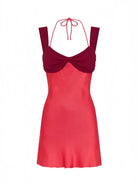 Leya | Red - Sweetheart A Line Satin Pleated Short Homecoming Dresses