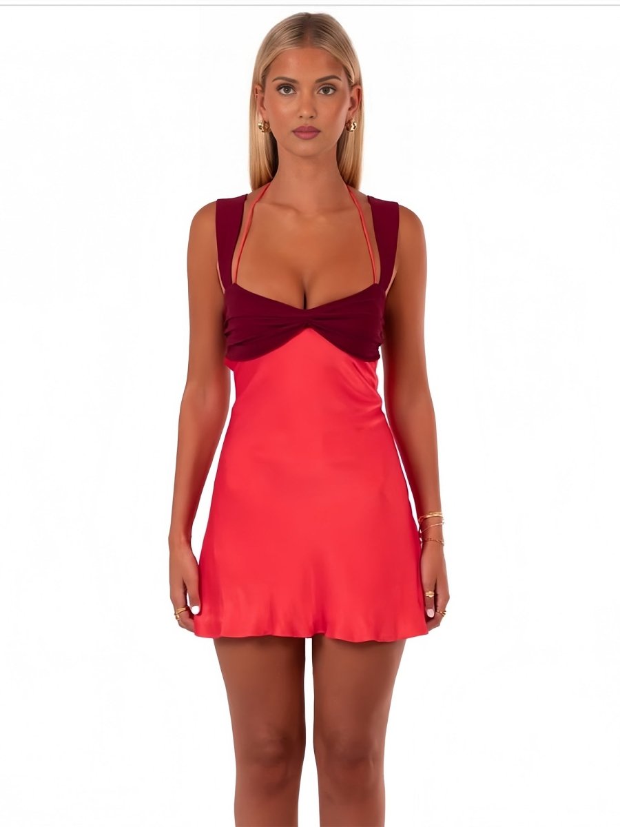 Leya | Red - Sweetheart A Line Satin Pleated Short Homecoming Dresses