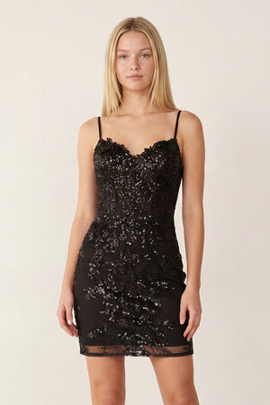 Carlene | Light Blue Sequin Lace Sweetheart Fitted Short Homecoming Dress