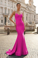 Light Lilac Halter Satin Mermaid Long Prom Dresses with Beading