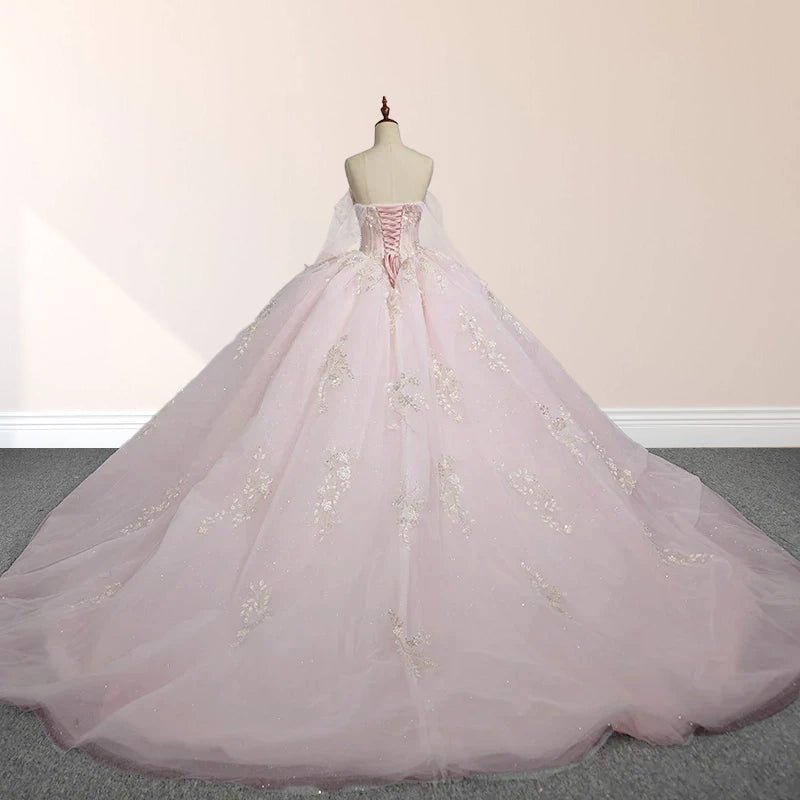 Judy | Light Pink Ball Gown Appliqued Quinceañera Dresses