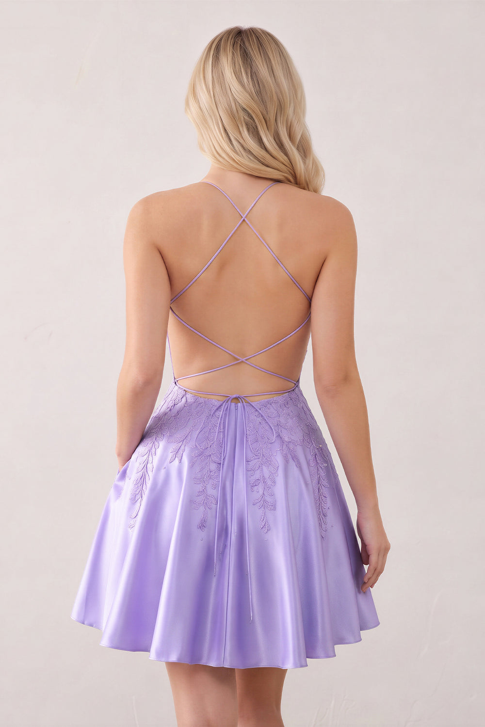 Black Appliques Sweetheart Lace-Up A-Line Short Homecoming Dress | KISSPROM