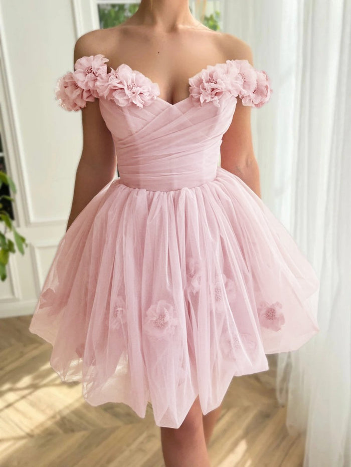 Lilac Strapless Tulle Tiered Mini Dress main image 0
