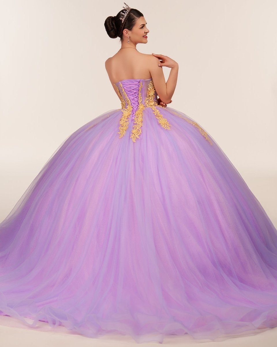Lilac Sweetheart Sleeveless Quinceanera Dresses with Appliques, Lilac / 4