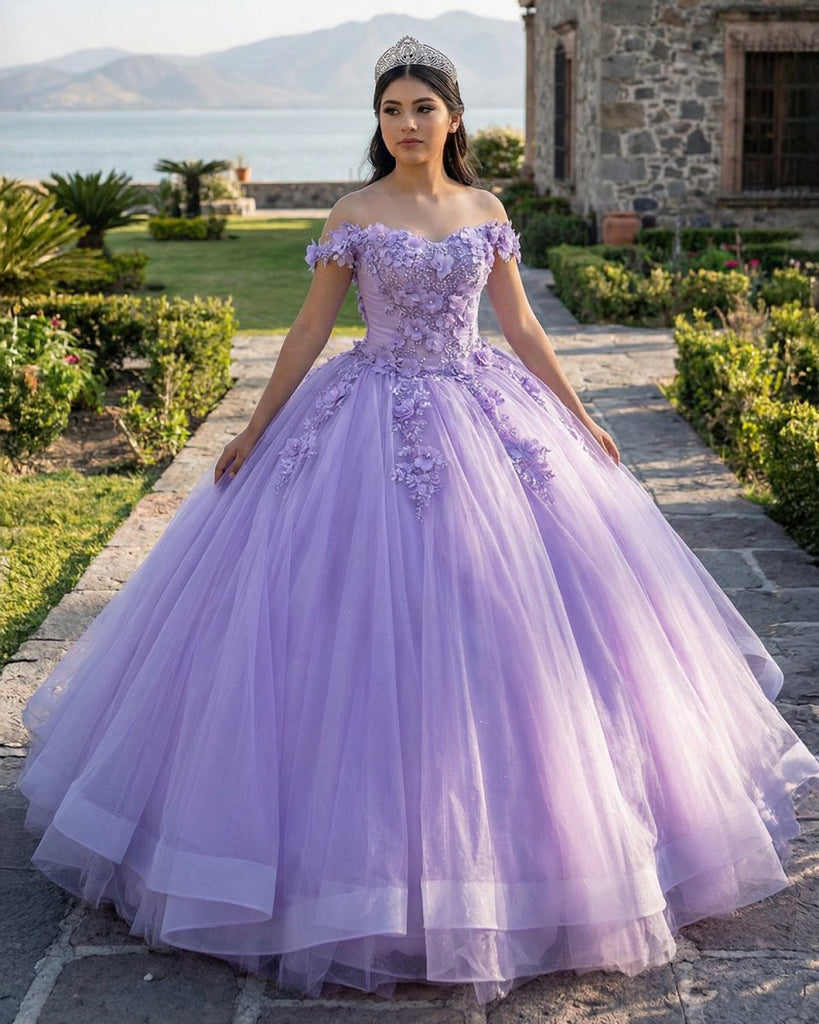 quince dresses light purple Lavende Light Purple Quinceaera Dress