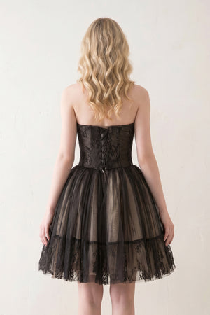 A line Strapless Tulle Homecoming Dress - KissProm