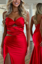 Liz | Cute Mermaid Sweetheart Royal Blue Satin Long Prom Dresses - KissProm