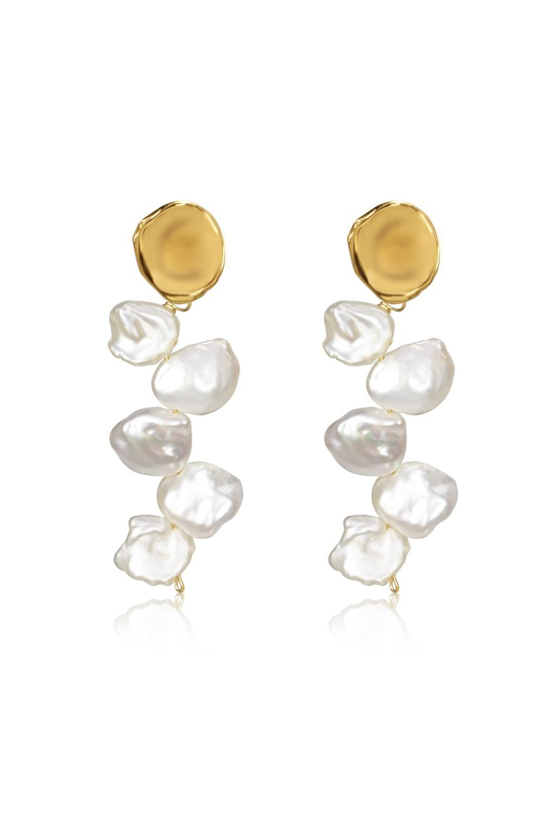 Long Baroque Pearl Earrings Tassel - KissProm