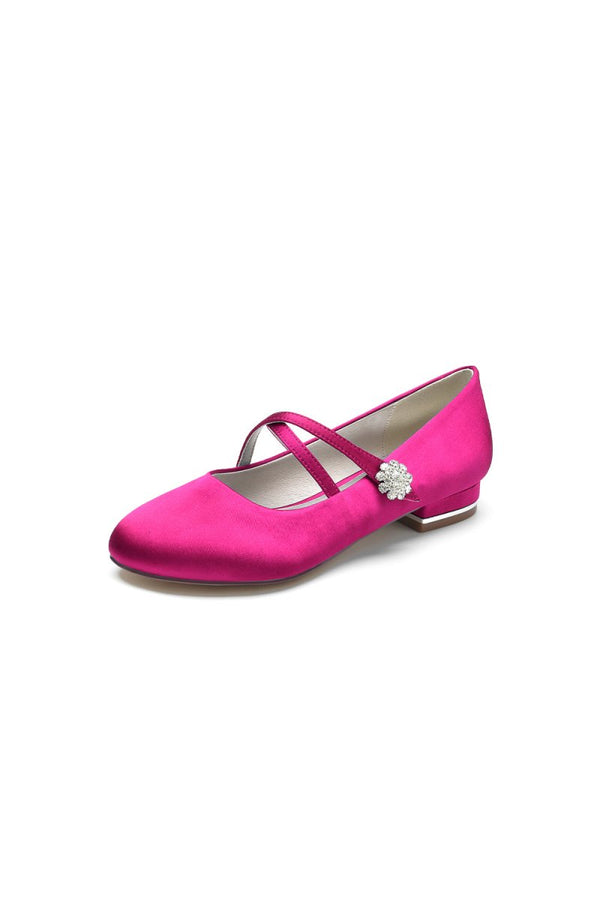 Flats with Rhinestone Buckle Party - KissProm