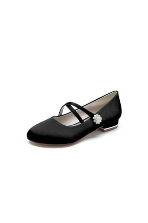 Flats with Rhinestone Buckle Party - KissProm