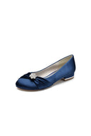 Royal Blue Flats with Rhinestone embellished - KissProm