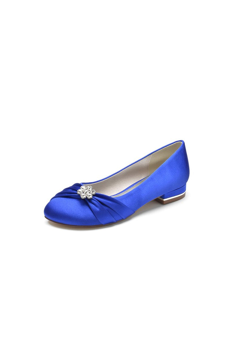 KissProm Royal Blue Flats with Rhinestone embellished, Royal Blue / US5