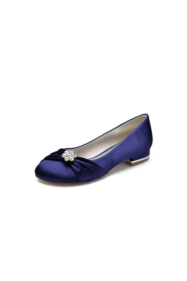 Royal Blue Flats with Rhinestone embellished - KissProm