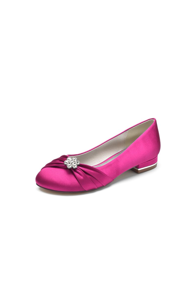 Royal Blue Flats with Rhinestone embellished Fuchsia / US9 Royal Blue Flats with Rhinestone embellished Fuchsia / US9