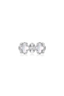 Lucky Four Leaf Clover Silver Ring - KissProm