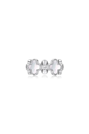 Lucky Four Leaf Clover Silver Ring - KissProm
