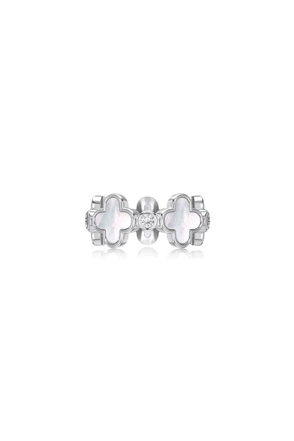 Lucky Four Leaf Clover Silver Ring - KissProm
