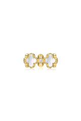 Lucky Four Leaf Clover Silver Ring - KissProm