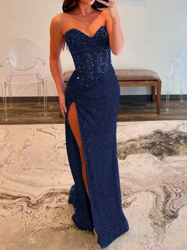 Sweetheart Sequins Mermaid Prom Dress With Beading Sweetheart Sequins Mermaid Prom Dress With Beading