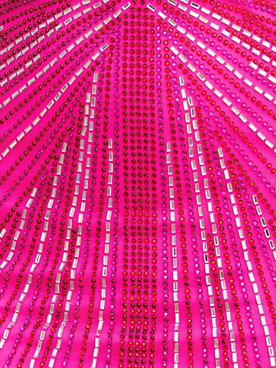 Maely | Fuchsia - Bodycon Deep V Neck Beaded Homecoming Dresses