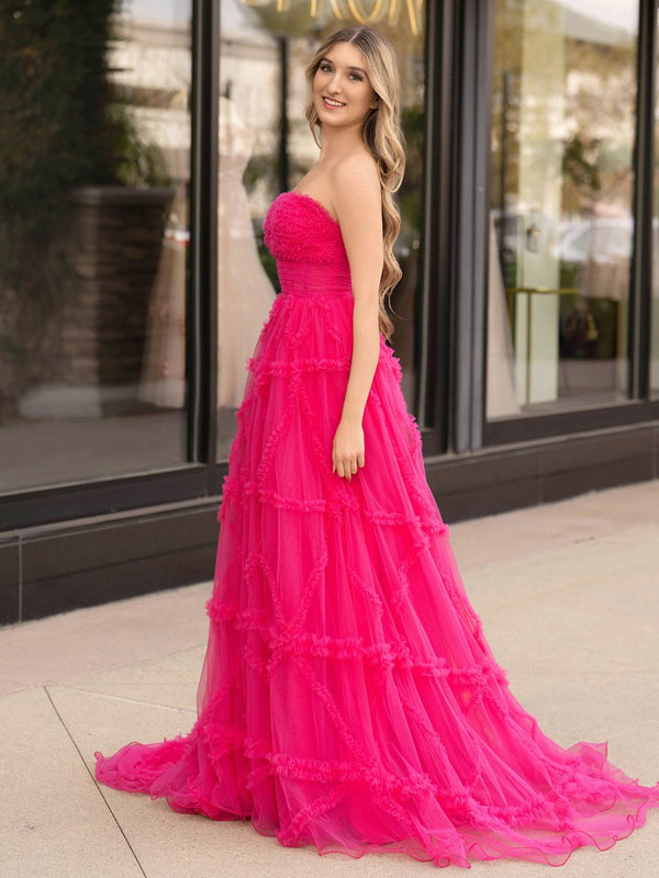 magenta a line dress Women's Scarlette A-line Round Neck Silk Midi Dress S/M/L/Customize Magenta MEAN BLVD Magenta / S