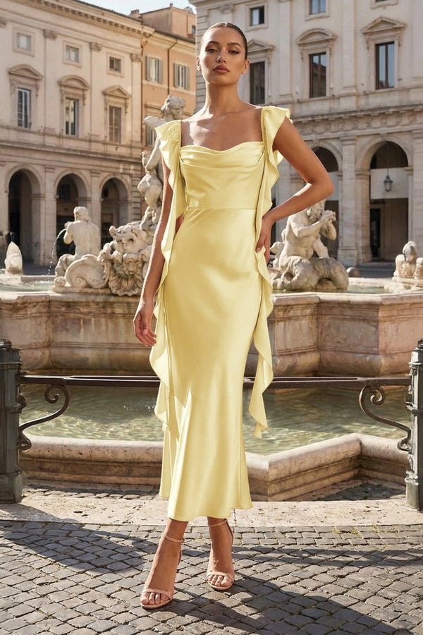 pleated neck sheath dress Pink