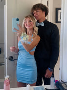 Mariangel | Sky Blue - Straps Cutout Tight Short Homecoming Dress