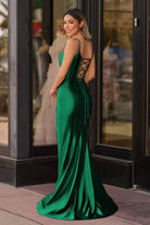 Matilda | Hot Pink Mermaid Satin Simple Prom Dress - KissProm