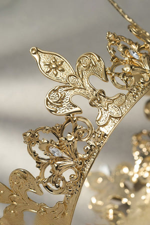 Matte Gold Baroque Crowns - KissProm