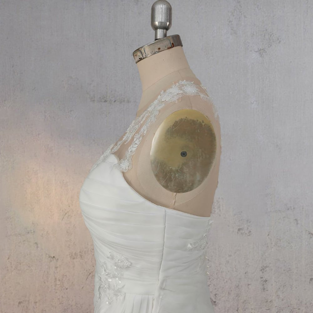 Mermaid Pearled Enchantment Lace Appliqued Wedding Dresses