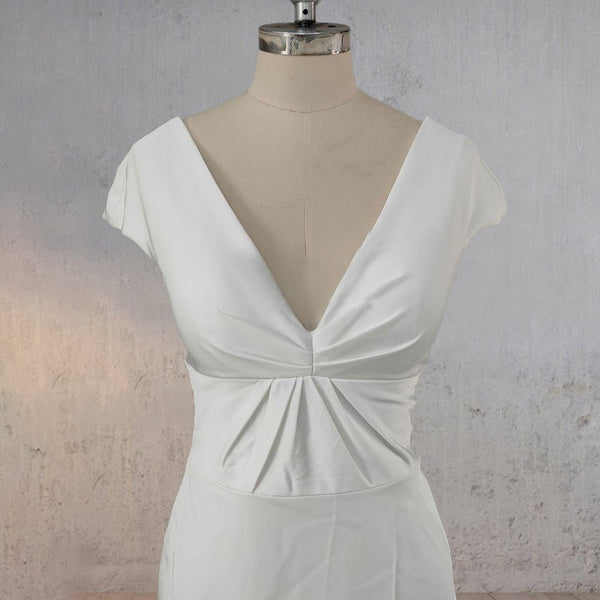 Mermaid Satin Sweep Train Wedding Dress With Train - KissProm