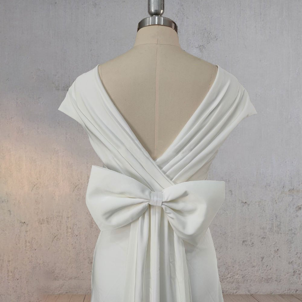 Mermaid Satin Sweep Train Wedding Dress With Train - KissProm