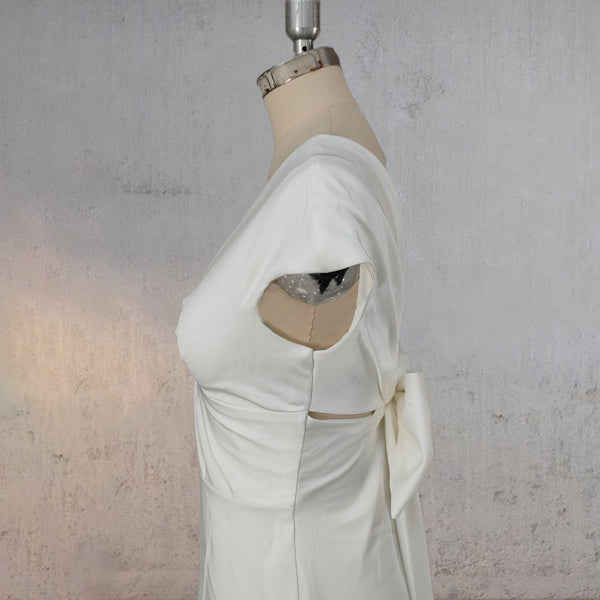 Mermaid Satin Sweep Train Wedding Dress With Train - KissProm