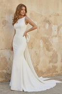 Simple Sleeveless Mermaid Wedding Dress With Sexy Bow  – Wedding Dresses by KissProm | Available at KissProm