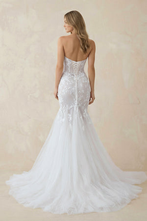 Mermaid Sexy Sweetheart Sleeveless Lace Wedding Dresses– Wedding Dresses by KissProm | Available at KissProm