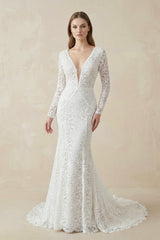 Mermaid Whisper Lace Embroidery Bridal Gown Wedding Dress– Wedding Dresses by KissProm | Available at KissProm