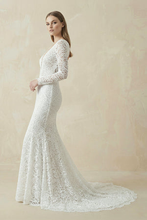 Mermaid Whisper Lace Embroidery Bridal Gown Wedding Dress– Wedding Dresses by KissProm | Available at KissProm