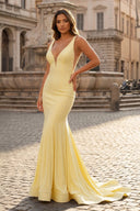 Mermaid V-neck Beaded Mermaid Prom Dress - KISSPROM PROM DRESSES
