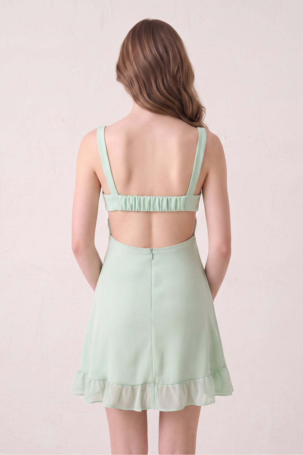 Lavender Sweetheart Chiffon Ruffled A-Line Cut-Out Homecoming Dress | KISSPROM