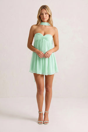 Mint Green Sweetheart Ruched A-Line Chiffon Homecoming Dress (5) | KISSPROM