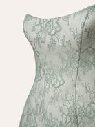 Mireille | Sage - A Line Scoop Neck Short Homecoming Dresses With Lace Appliques