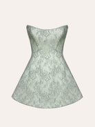 Mireille | Sage - A Line Scoop Neck Short Homecoming Dresses With Lace Appliques